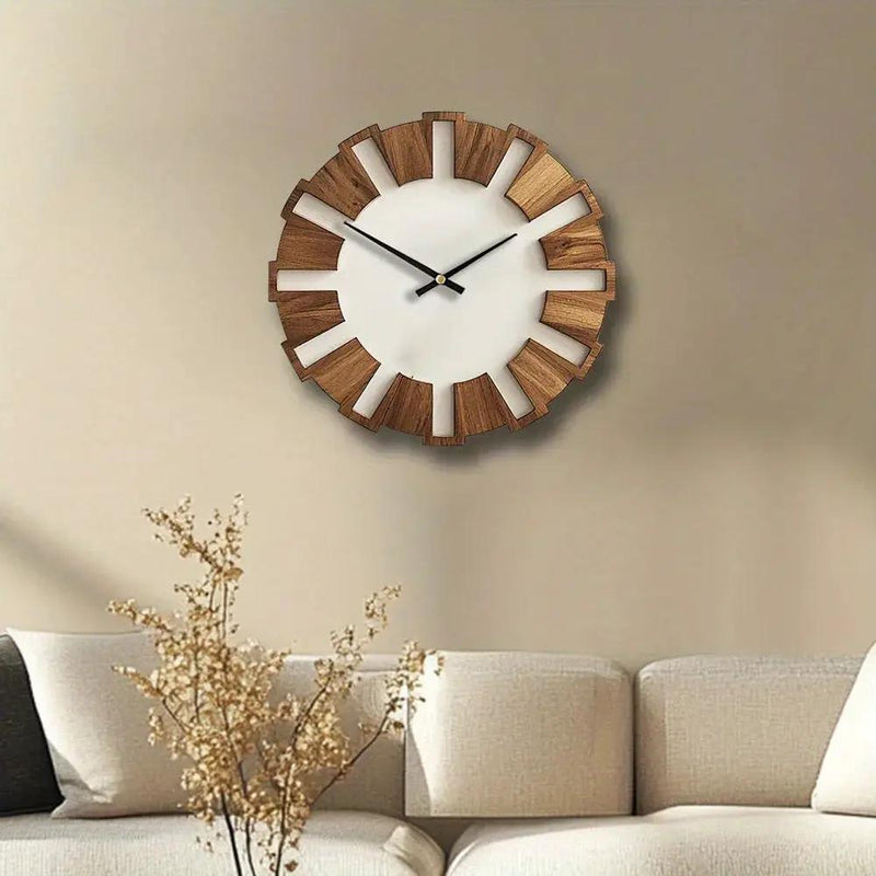 Wall Clock - Artistic Wooden 12 Inch by House Of Avana