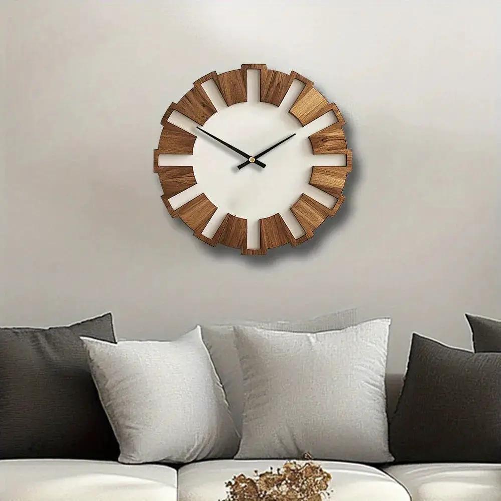 Wall Clock - Artistic Wooden 12 Inch by House Of Avana