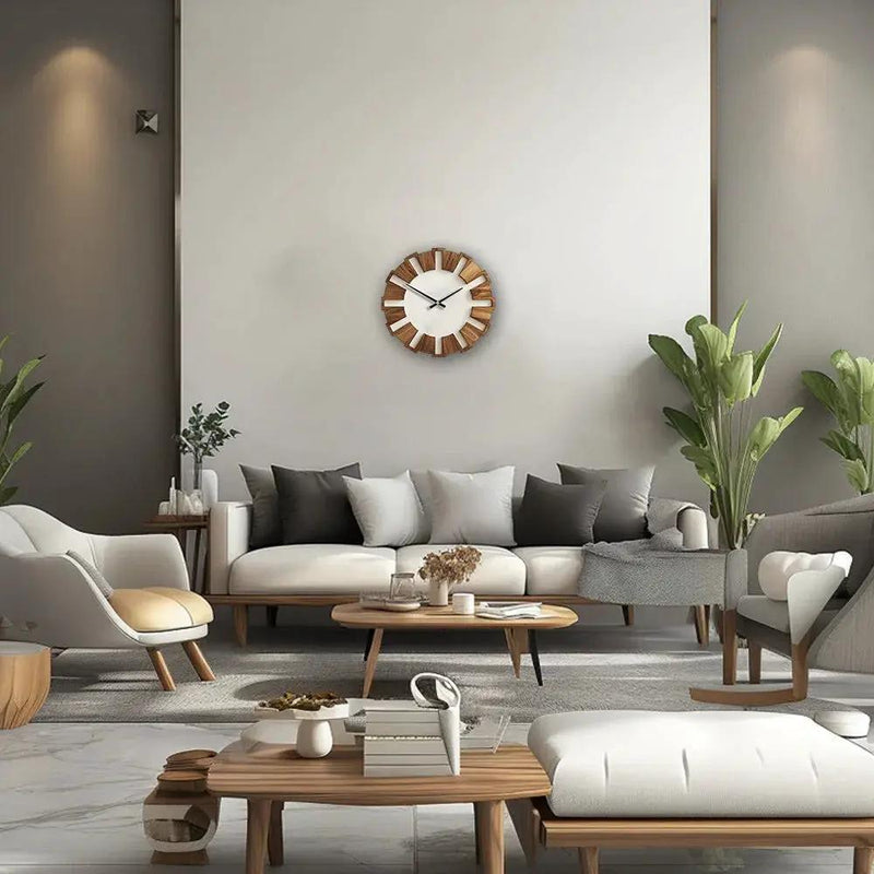 Wall Clock - Artistic Wooden 12 Inch by House Of Avana