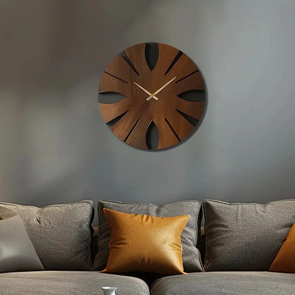 Wall Clock - Artistic Wooden Round by House Of Avana
