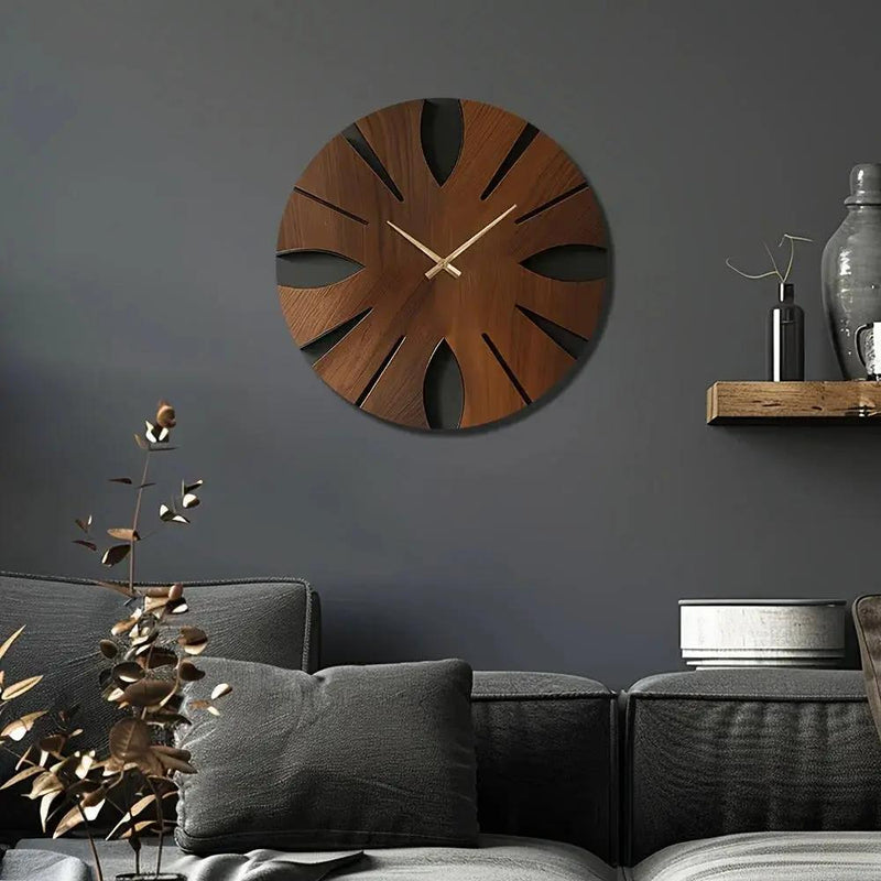 Wall Clock - Artistic Wooden Round by House Of Avana