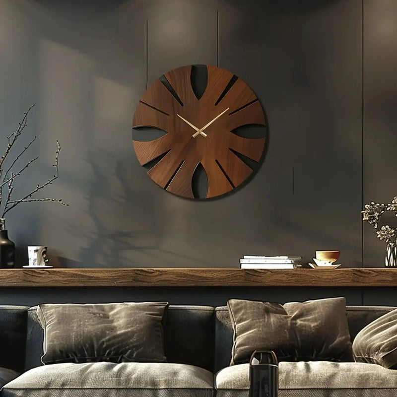 Wall Clock - Artistic Wooden Round by House Of Avana
