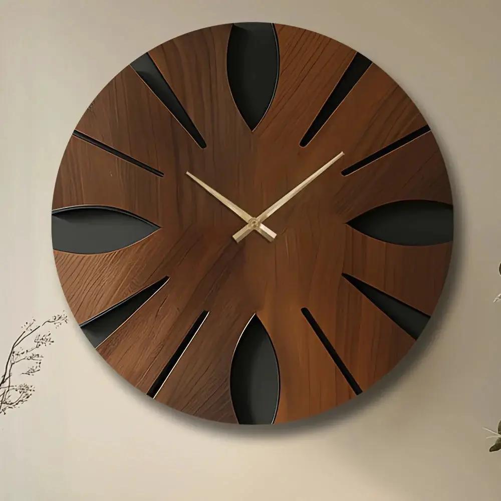 Wall Clock - Artistic Wooden Round by House Of Avana