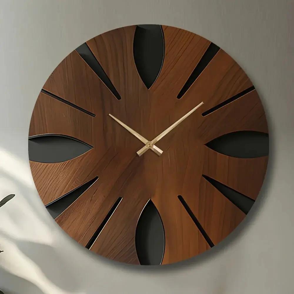 Wall Clock - Artistic Wooden Round by House Of Avana