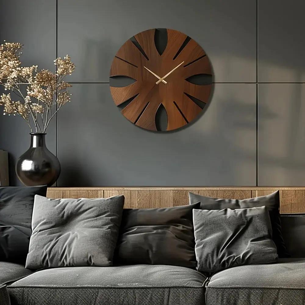 Wall Clock - Artistic Wooden Round by House Of Avana