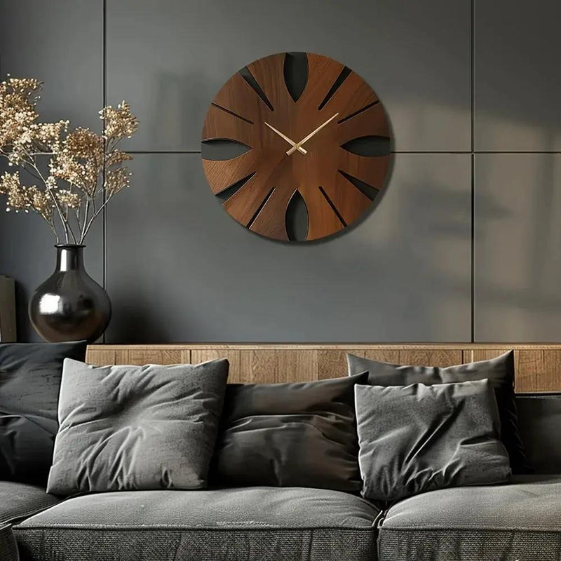 Wall Clock - Artistic Wooden Round by House Of Avana