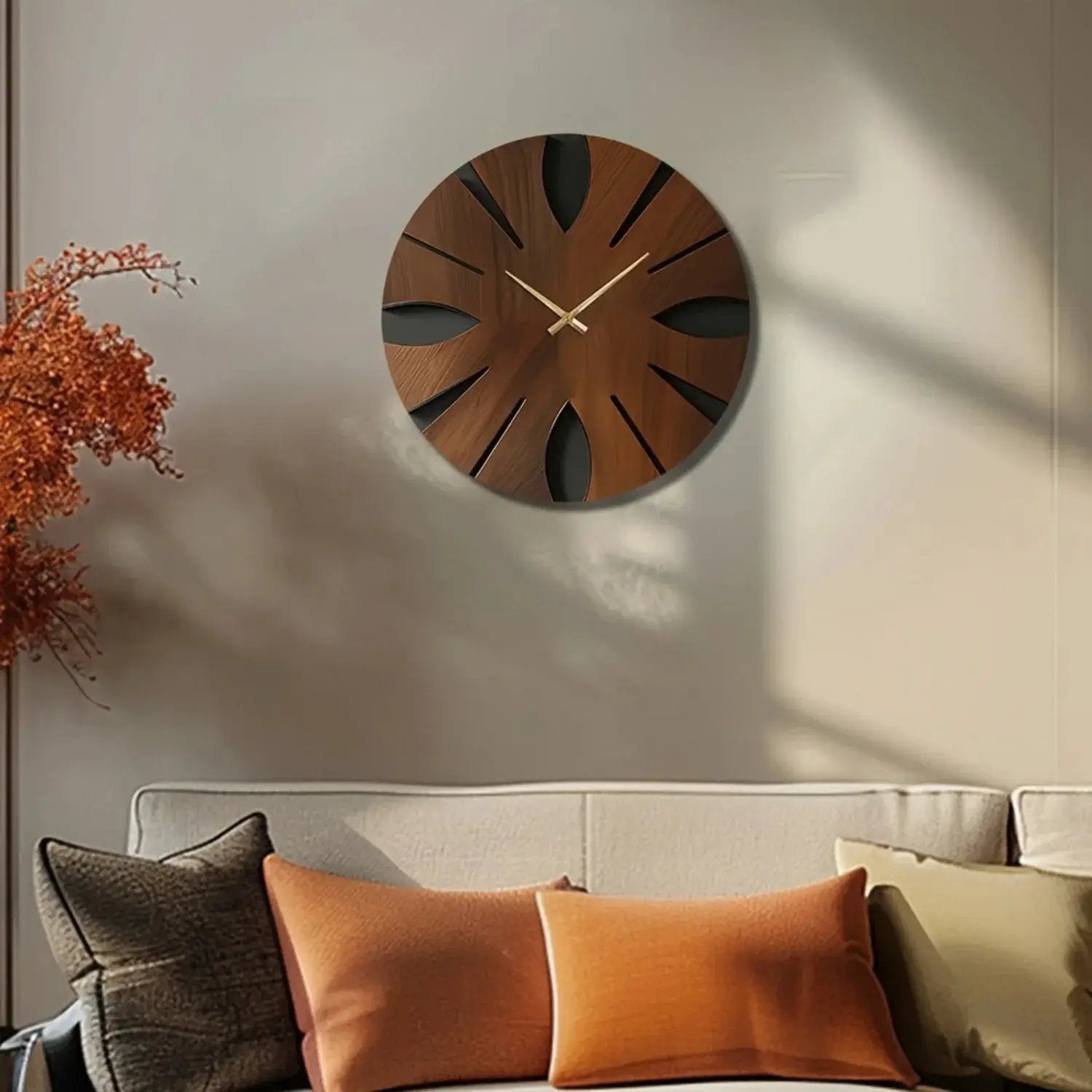 Wall Clock - Artistic Wooden Round by House Of Avana