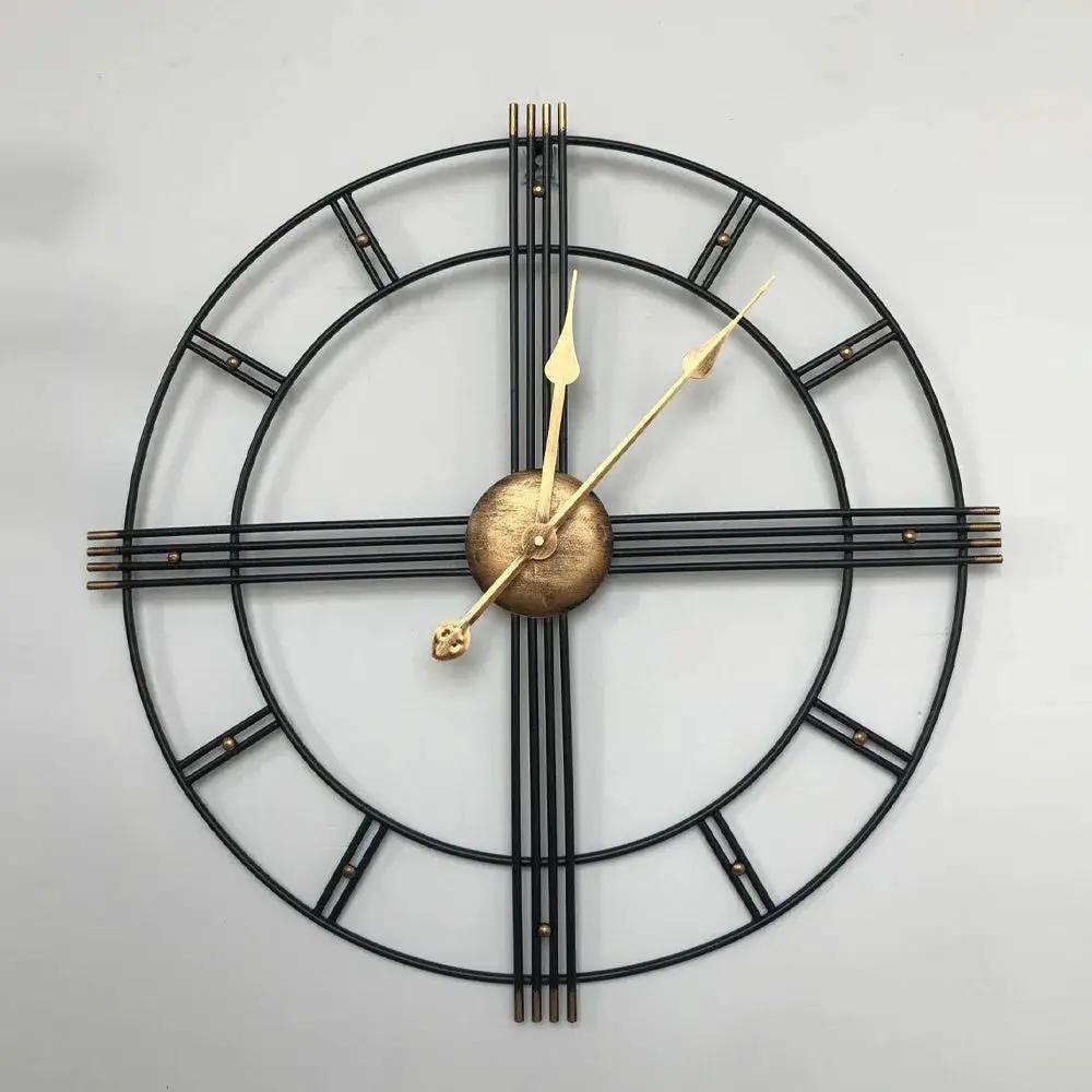 Wall Clock - Roman Numerals Metal Large by House Of Avana