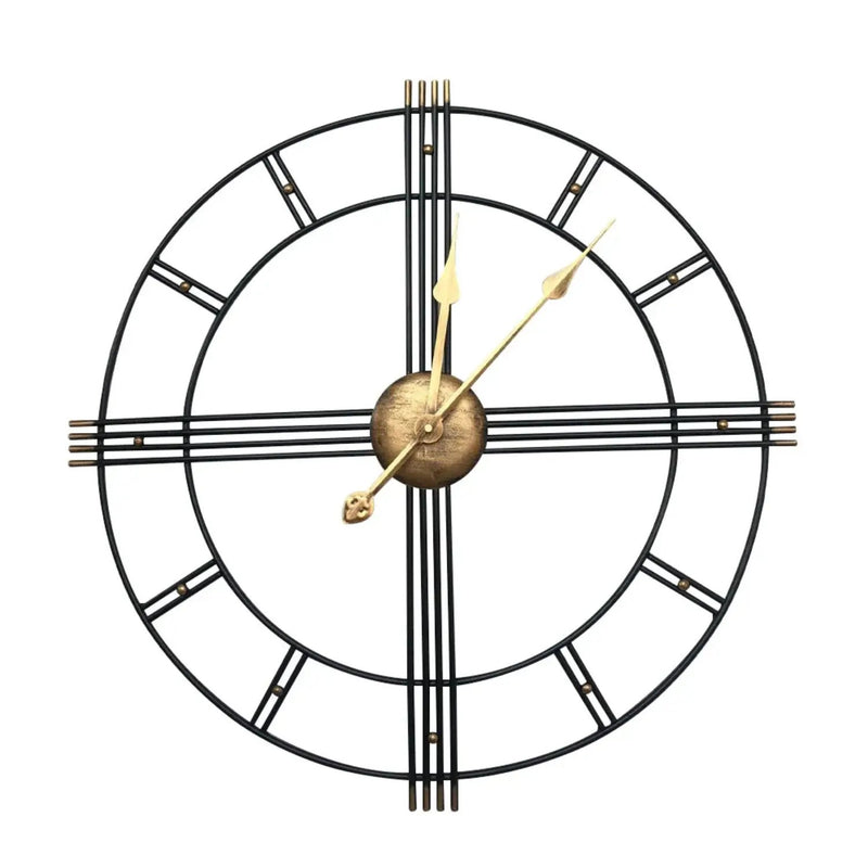 Wall Clock - Roman Numerals Metal Large by House Of Avana