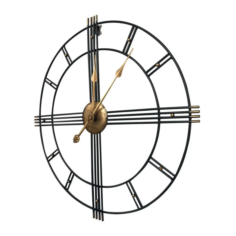 Wall Clock - Roman Numerals Metal Large by House Of Avana