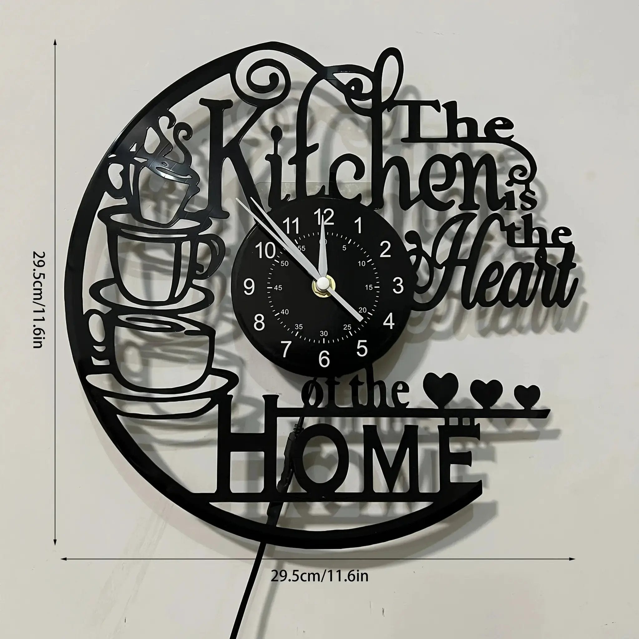 Wall Clock - Silent Black by House Of Avana