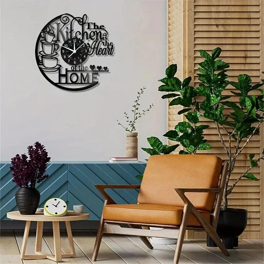 Wall Clock - Silent Black by House Of Avana