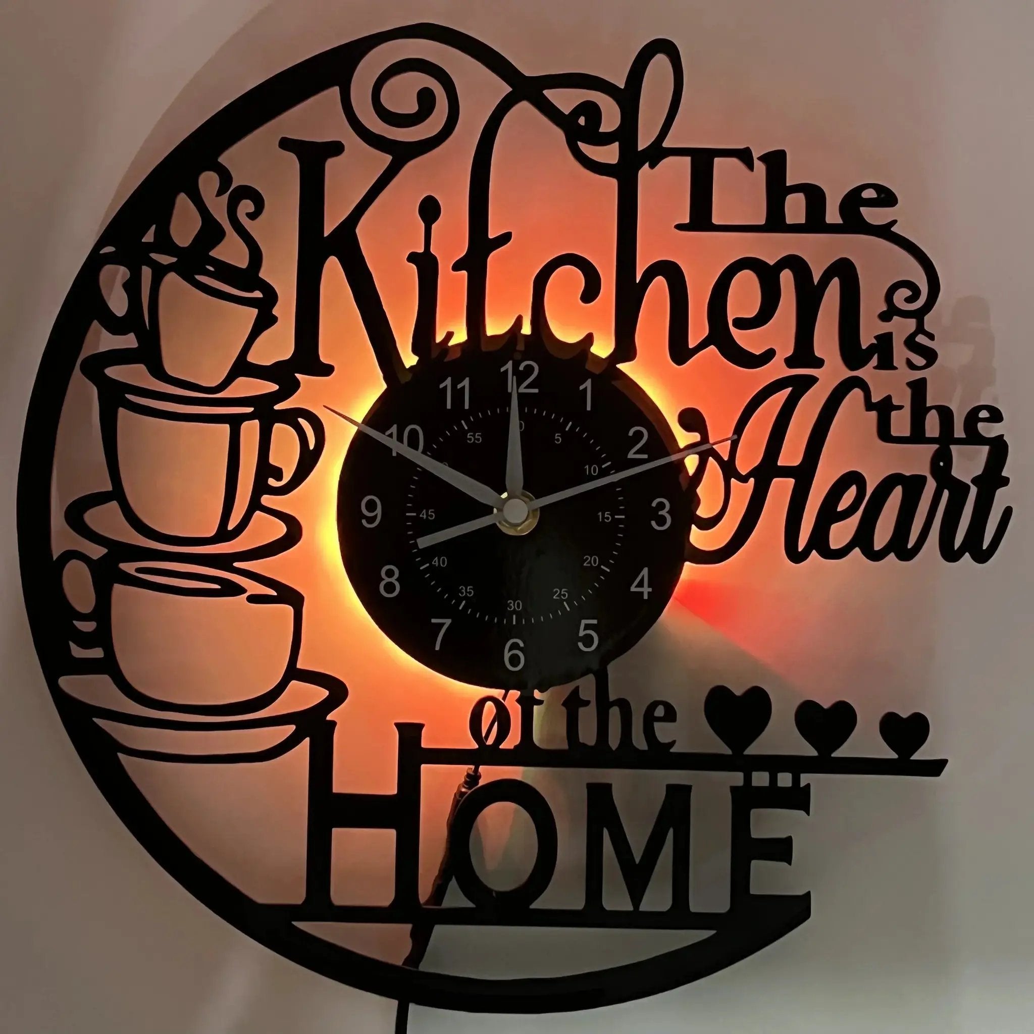 Wall Clock - Silent Black by House Of Avana