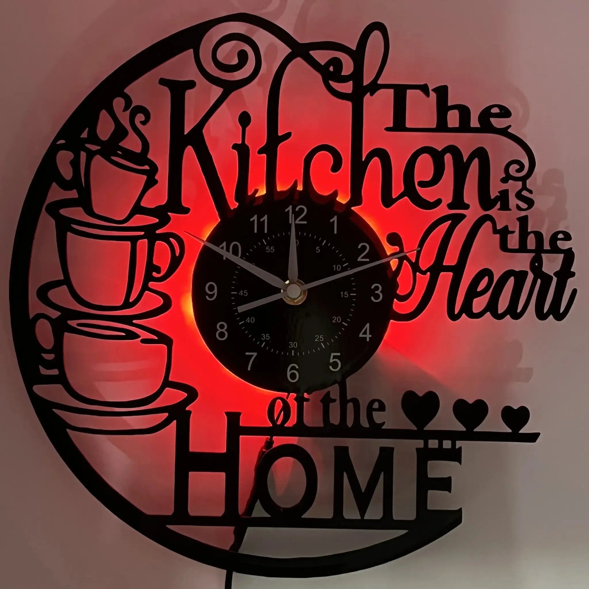 Wall Clock - Silent Black by House Of Avana
