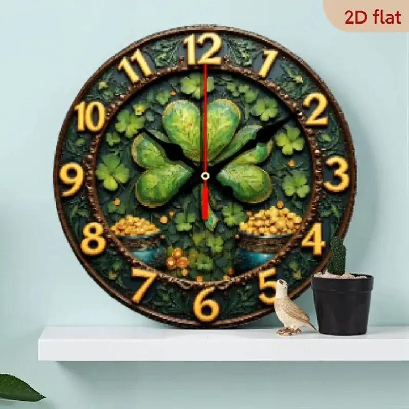 Wall Clock - Silent Wooden 10-Inch by House Of Avana