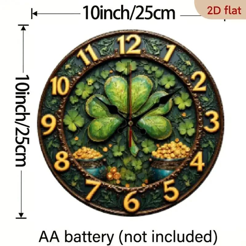 Wall Clock - Silent Wooden 10-Inch by House Of Avana