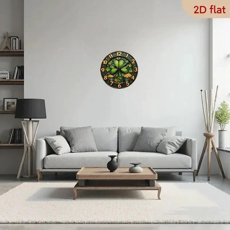 Wall Clock - Silent Wooden 10-Inch by House Of Avana
