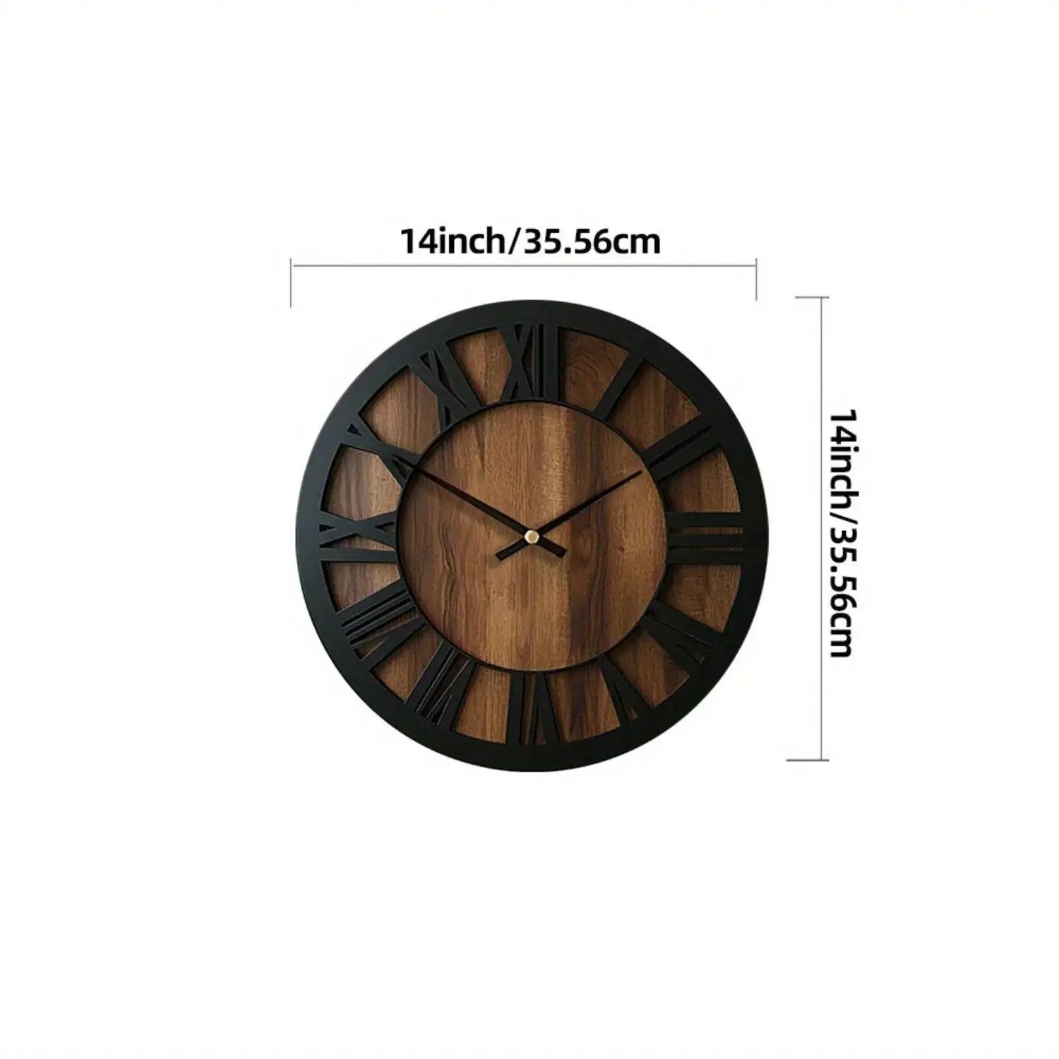 Wall Clock - Silent Wooden Round by House Of Avana
