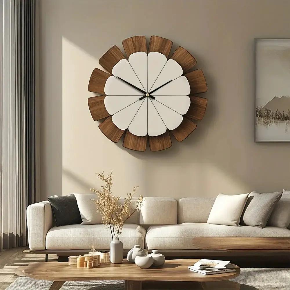 Wall Clock - Vintage Wooden 12 Inch by House Of Avana
