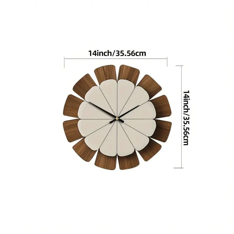 Wall Clock - Vintage Wooden 12 Inch by House Of Avana