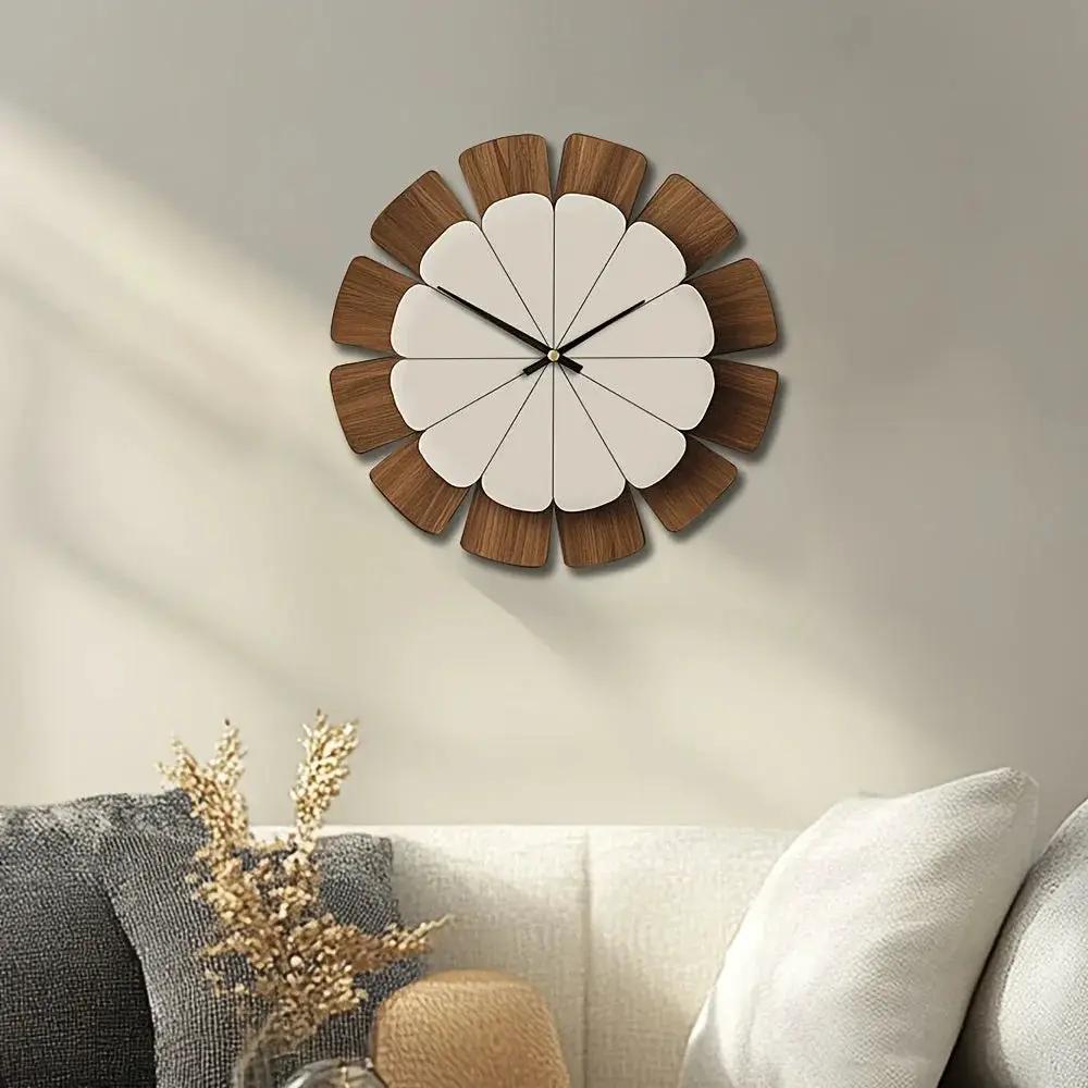 Wall Clock - Vintage Wooden 12 Inch by House Of Avana