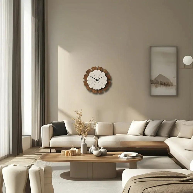 Wall Clock - Vintage Wooden 12 Inch by House Of Avana