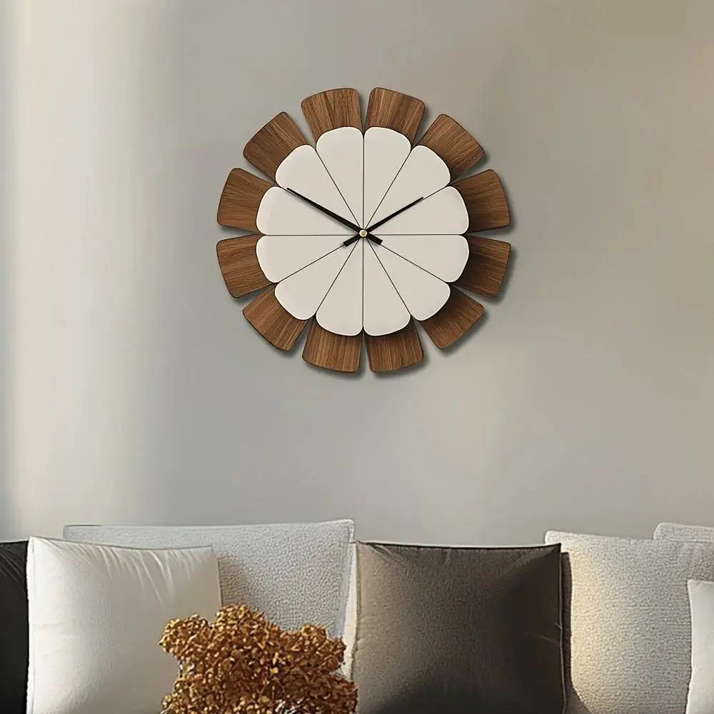 Wall Clock - Vintage Wooden 12 Inch by House Of Avana