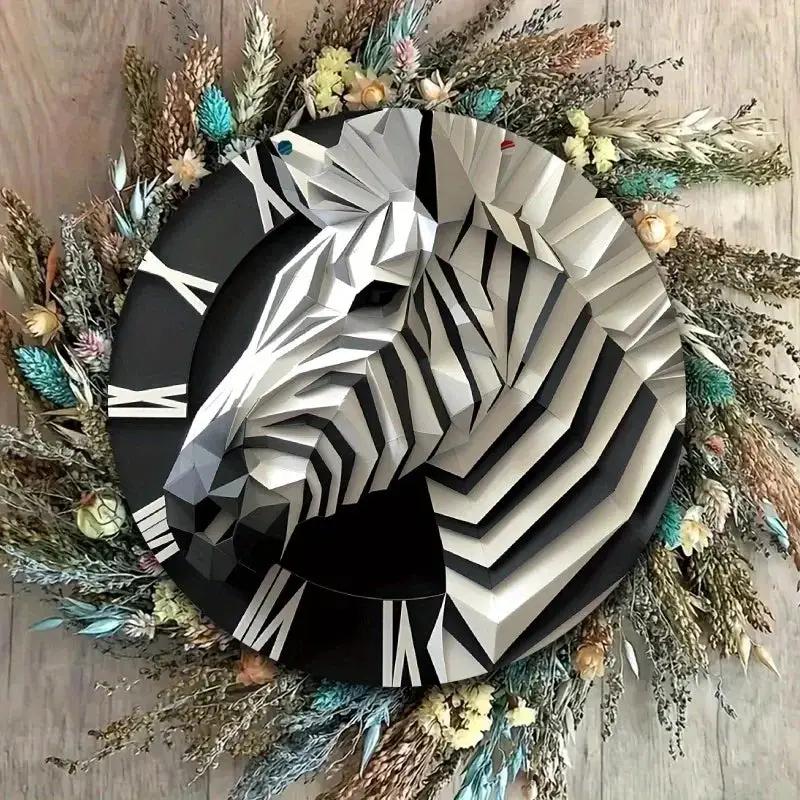 Wall Decor - 3D Zebra Black 5.9 by House Of Avana