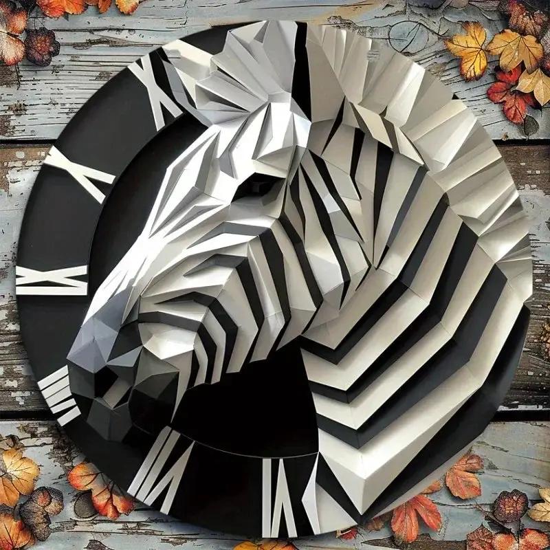 Wall Decor - 3D Zebra Black 5.9 by House Of Avana
