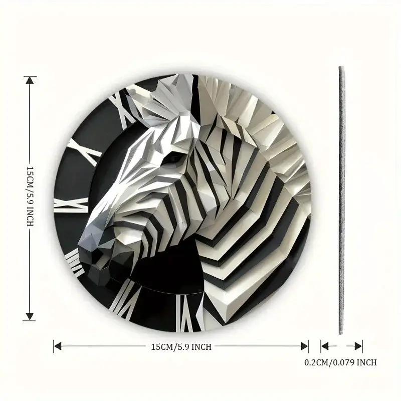 Wall Decor - 3D Zebra Black 5.9 by House Of Avana