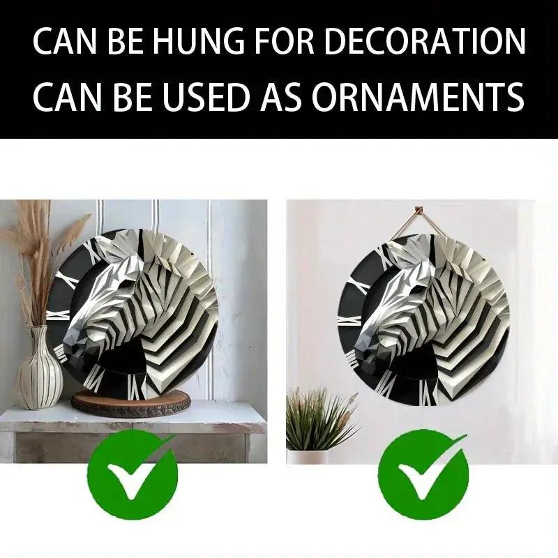 Wall Decor - 3D Zebra Black 5.9 by House Of Avana