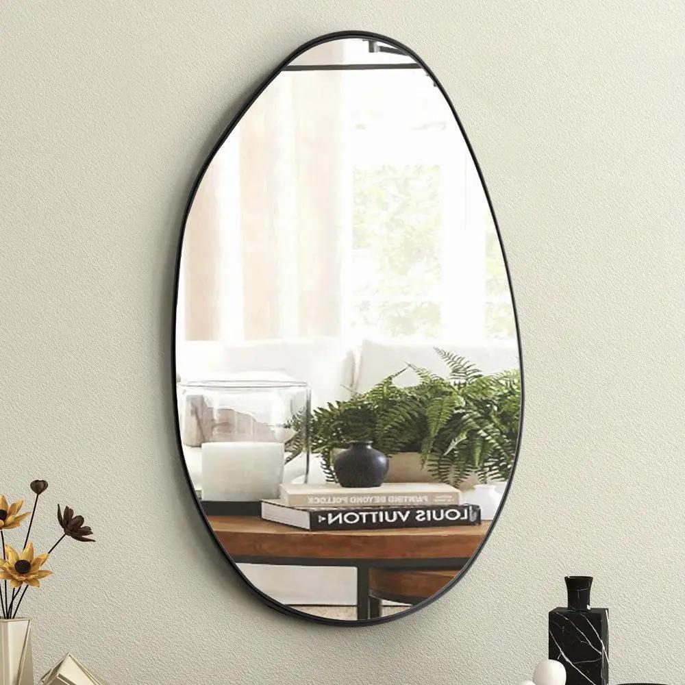 Wall Mirror - Asymmetrical Black 53x90cm by House Of Avana