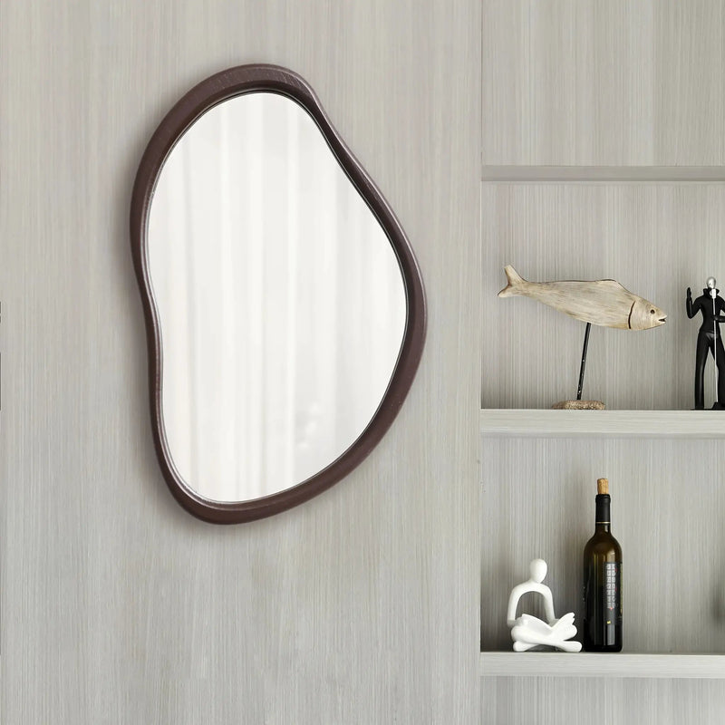 Wall Mirror - Decorative Wooden 39x25cm by House Of Avana