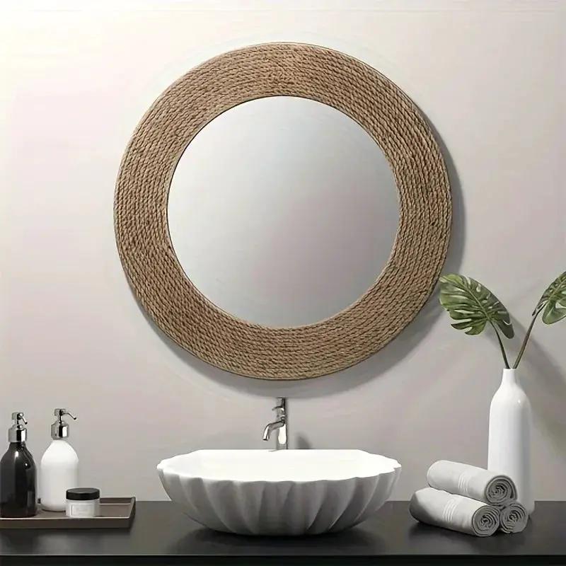 Wall Mirror - Natural Jute 26 by House Of Avana