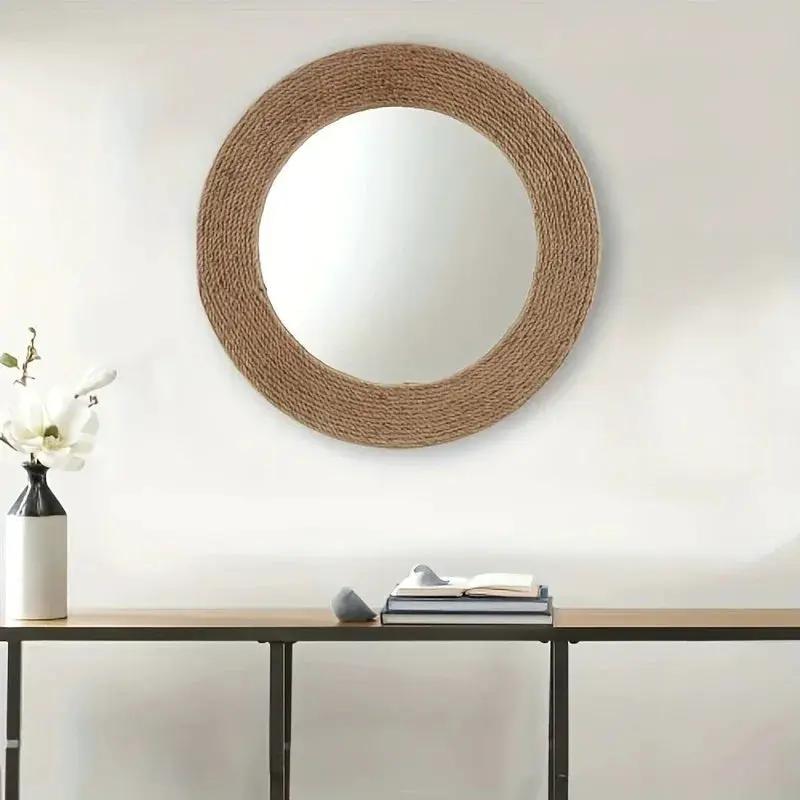 Wall Mirror - Natural Jute 26 by House Of Avana