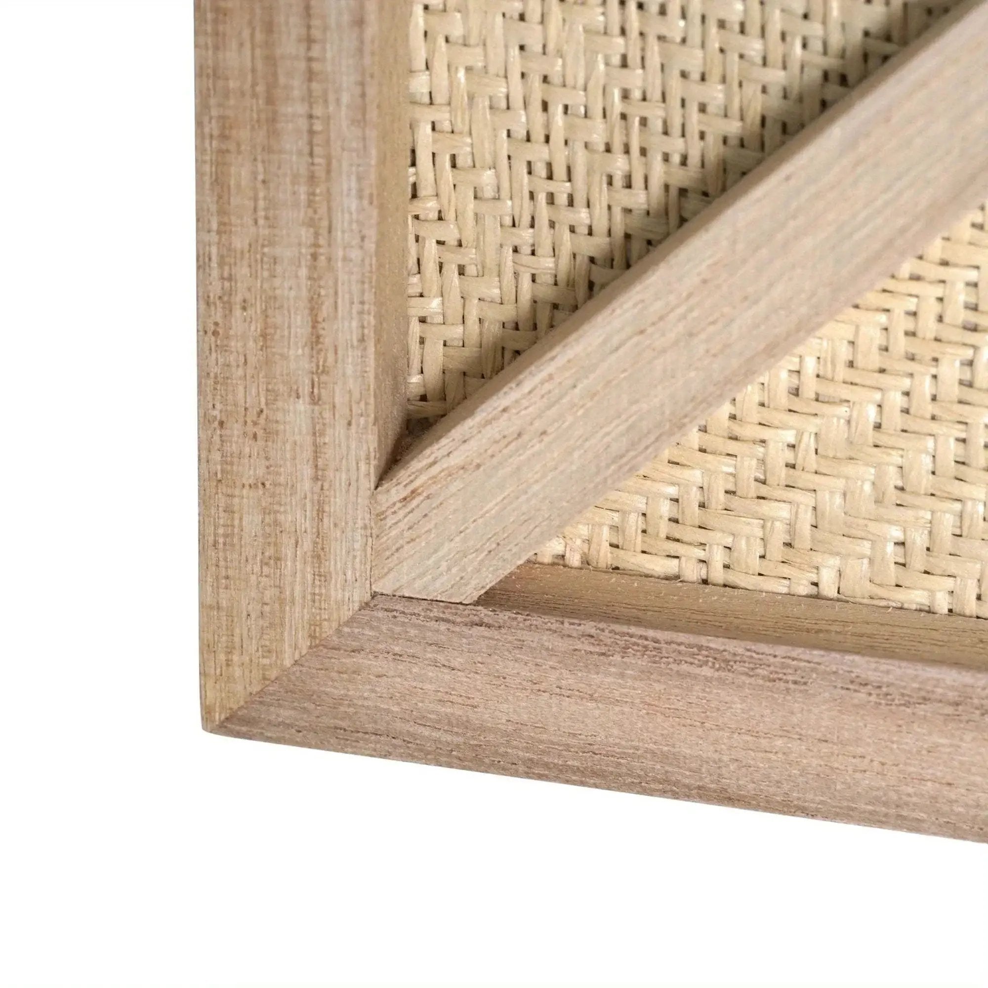 Wall Mirror - Woven Rattan Natural Rectangle by House Of Avana