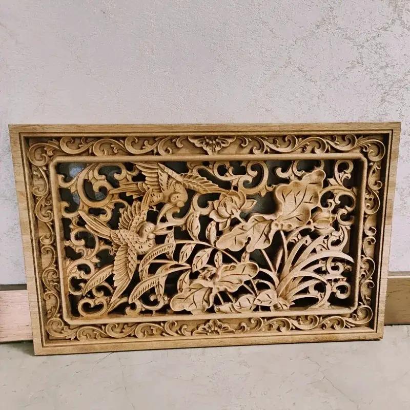 Wall Panel - 3D Carved Wood Vintage by House Of Avana
