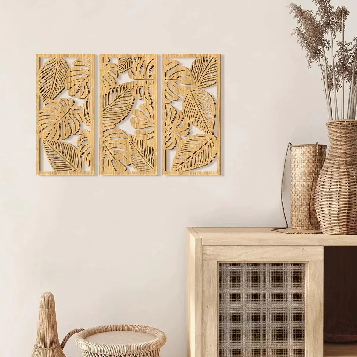 Wall Pediment - Nordic Light Wood by House Of Avana