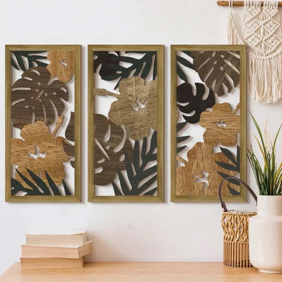 Wall Pediment - Nordic Wood Tropical by House Of Avana
