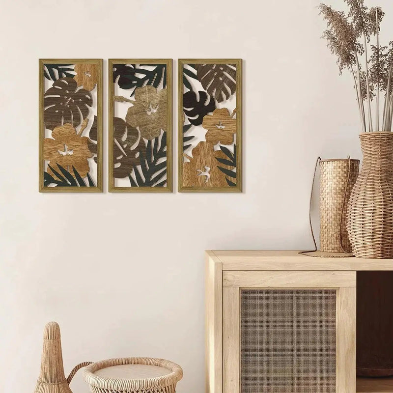 Wall Pediment - Nordic Wood Tropical by House Of Avana