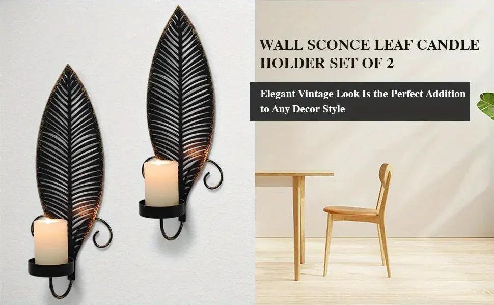 Wall Sconces - Golden Metal 2pcs by House Of Avana