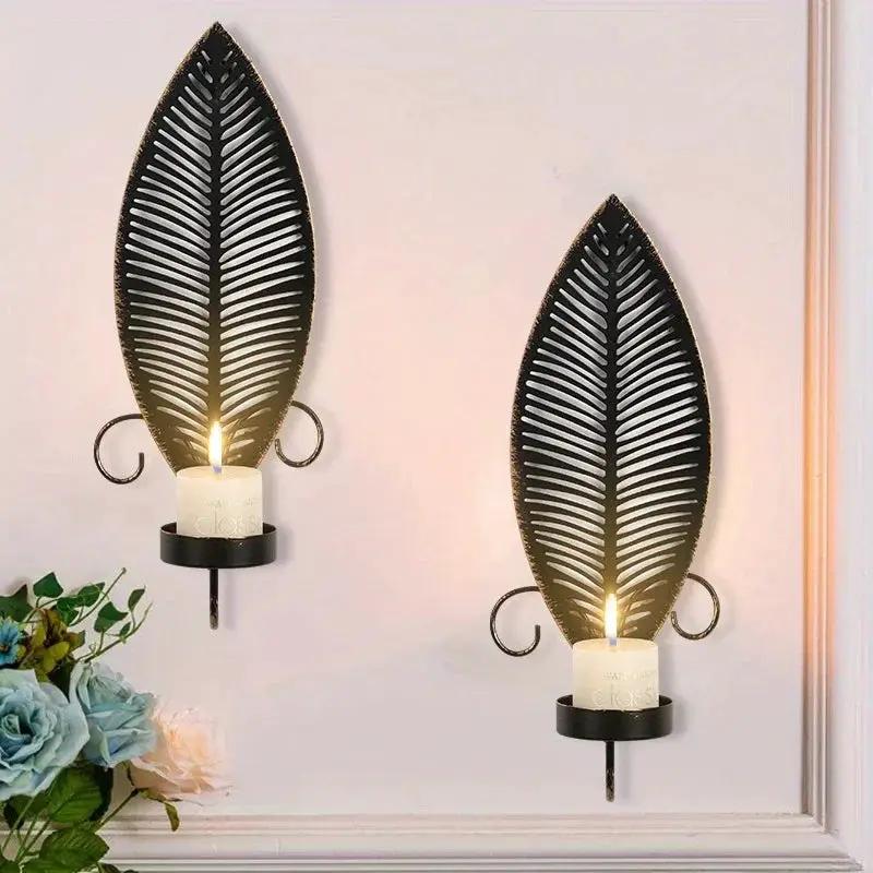 Wall Sconces - Golden Metal 2pcs by House Of Avana