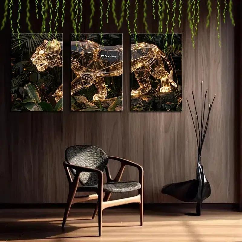 Wall Sculpture - 3D Metal Gold by House Of Avana