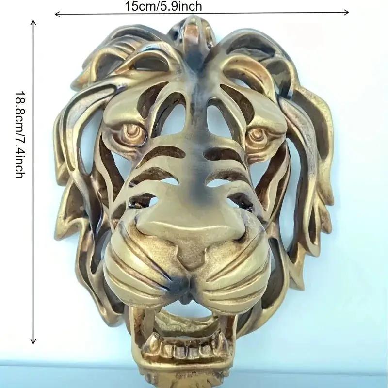 Wall Sculpture - Hollow Metal Lion Head by House Of Avana