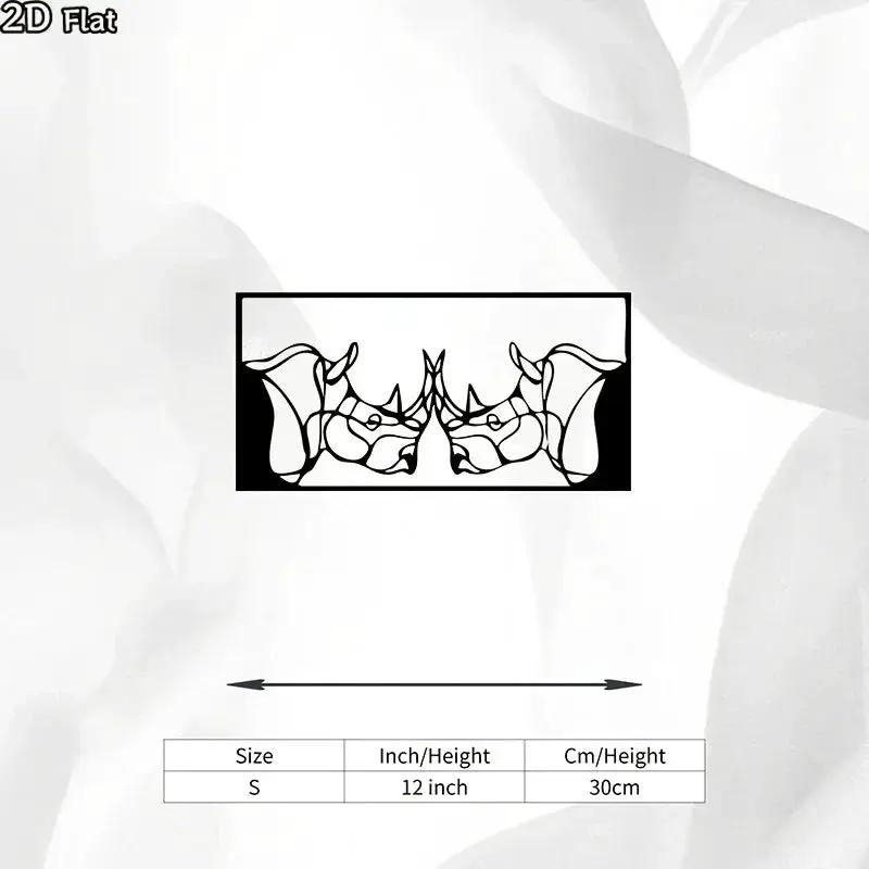 Rhino Pair Iron Wall Art – Modern Metal Wall Decor by House Of Avana