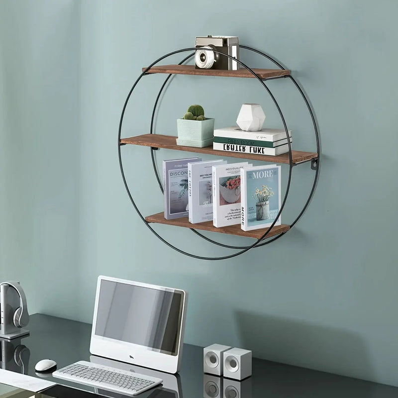 Wall Shelf - Floating Wood 3-Tier by House Of Avana