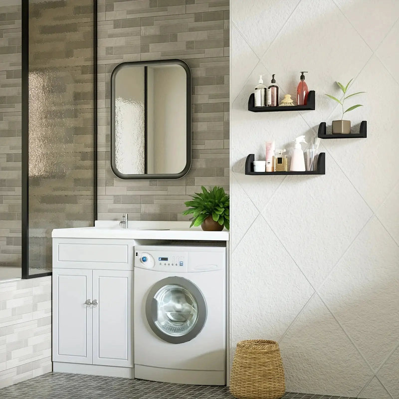 Wall Shelves - Floating Wood Black Set by House Of Avana