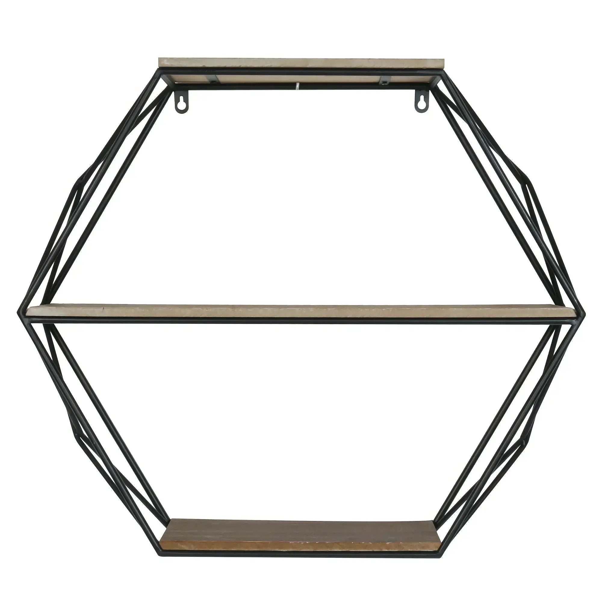 Wall Shelves - Floating Wood Hexagon by House Of Avana