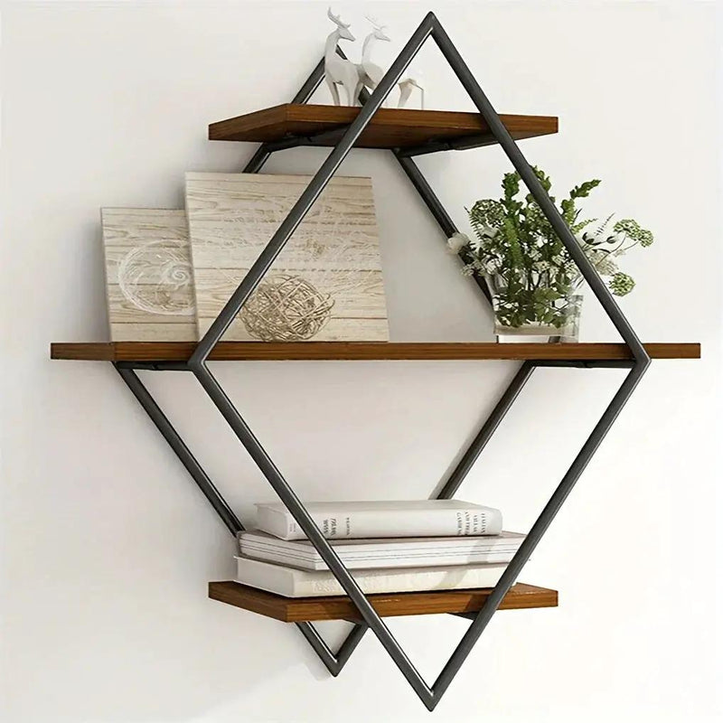 Wall Shelves - Geometric Wooden Multi-Layer by House Of Avana