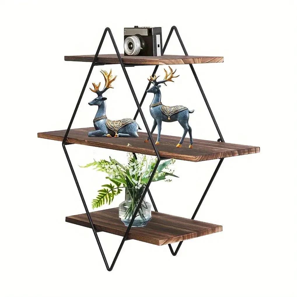 Wall Shelves - Geometric Wooden Multi-Layer by House Of Avana